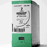 Surgilon Suture, <br>Premium Reverse Cutting, Size 3-0, <br>White, 18", Needle P-12, <br>3/8 Circle, 1 dz/bx<br> Covidien SBS1883G