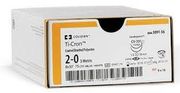 Suture, Taper Point, Size 2-0, White & Blue, <br>8x30", Needle CV-305,  Circle, Soft PTFE Pledget <br>7mm x 3mm x 1.5mm, 6/bx <br> Medtronic VCD346