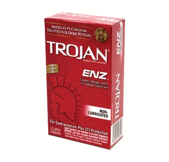 without lubricant condom Trojan ENZ Non-Lubricated Latex Condoms main image 0