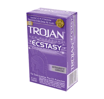 Trojan Her Pleasures<br> Ecstasy Condoms <br> 12 Packs, 48 condoms