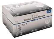 VetriJec Insulin Syringe U-40, <br> 1cc High Dose, 29g x 0.5 , 100/Box <br> Vetone 601051