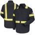 Visibility Long Sleeve <br>FR Uniform Shirt HRC-2<br>  Navy , Large <br> Safety BUL-SLDT-NV-LG