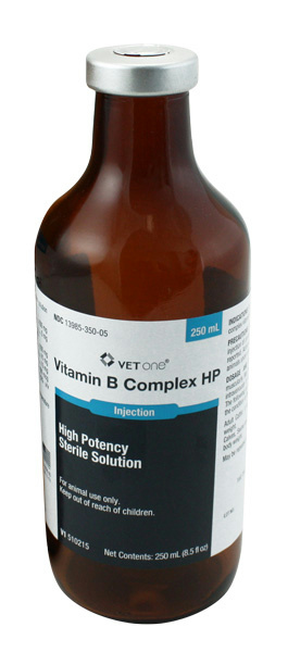 Vitamin B Complex High Potency Sterile Solution Injection, 250mL Vetone ...