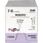  WebCryl Sutures V546 <br> Size 7-0 , 18" (TG140-8) - 12/Box<br> PATTERSON 21275170 