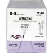  WebCryl Sutures V548 <br> Size 8-0 , 12" (TG140-8) - 12/Box <br>PATTERSON 21275171 