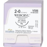 WebCryl Sutures V586, <br> Size 2-0 , 12/Box , 30" (FSL) <br>PATTERSON 21282912