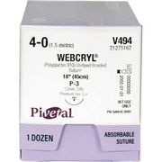  WebCryl Sutures VG494 <br> Size 4-0 , 18" (P-3) - 12/Box <br> PATTERSON  21275162 
