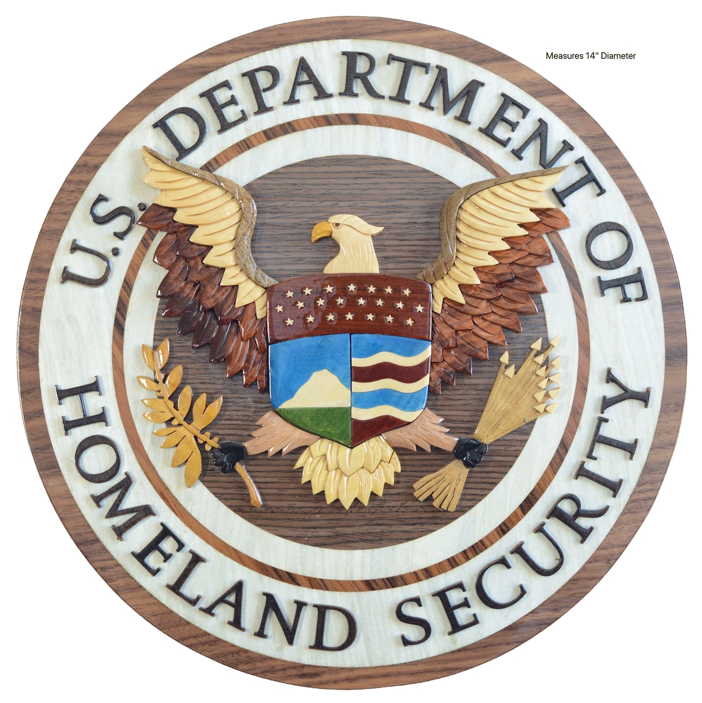 Department of Homeland Security Wood Plaque