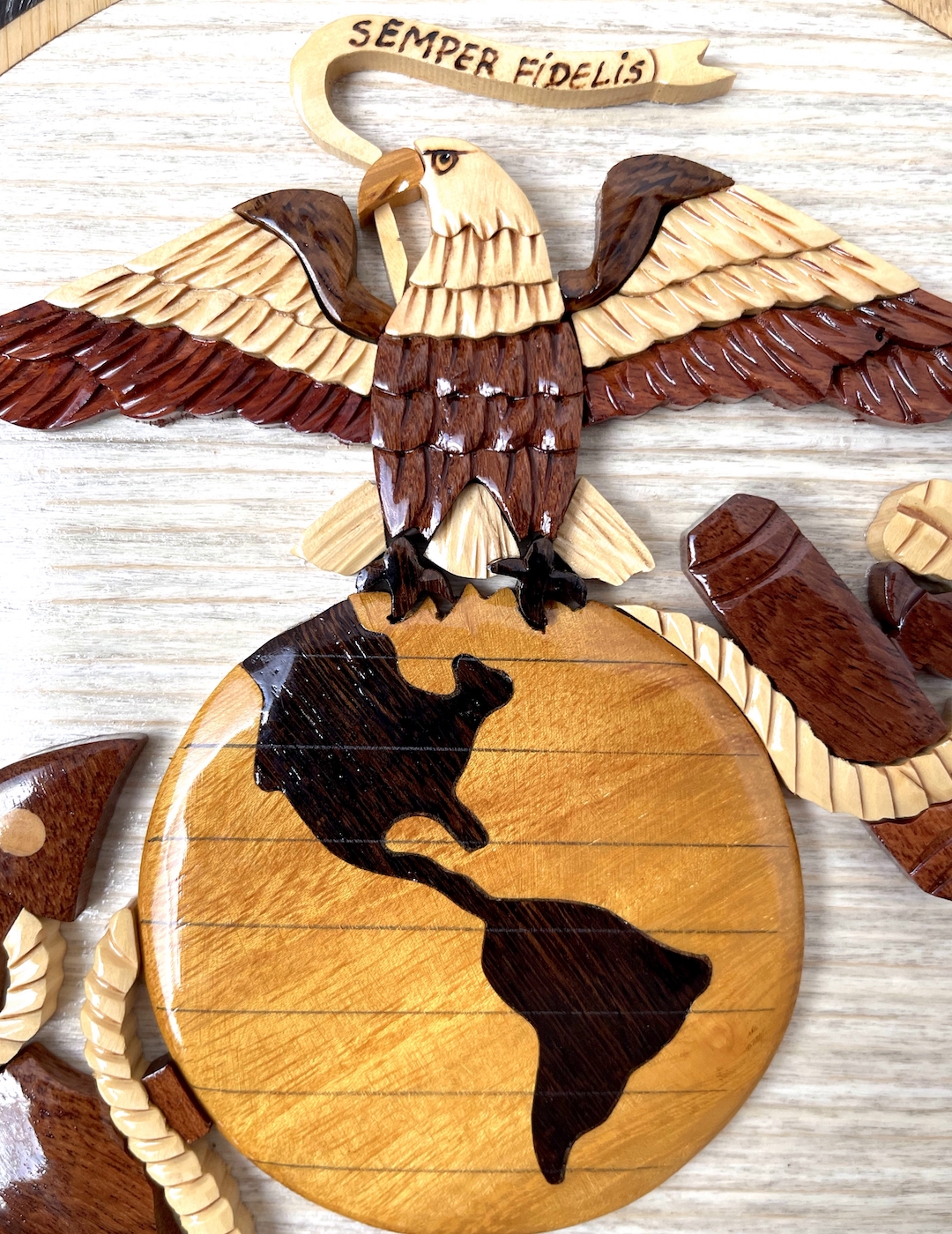 U.S. Marine Corps Emblem wooden plaque