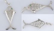 Sterling Silver Large Fish Charm Or Pendant