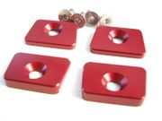 Tank hold downs red Anodize