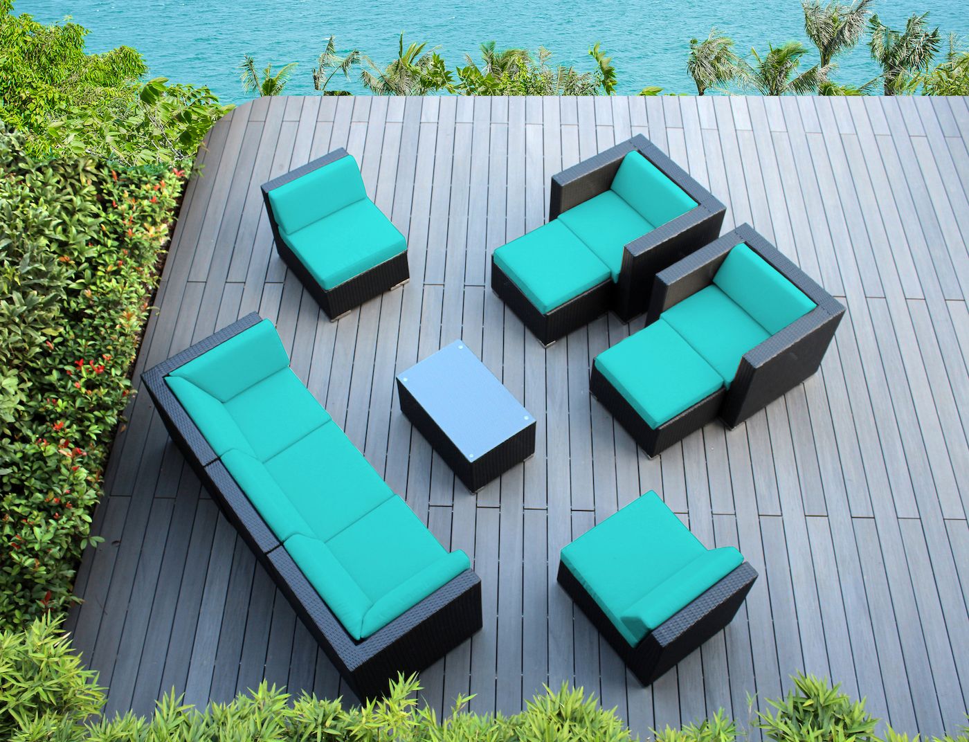 outdoor furniture with sunbrella rain cushions