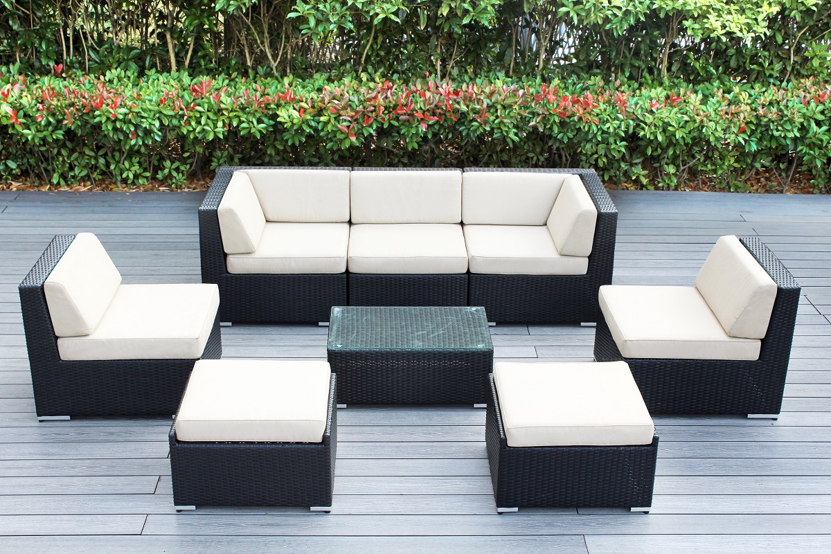 Beautiful Outdoor Patio Wicker Furniture Deep Seating 8pc Couch