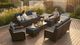 CUSTOM SET: Fully Assembled Ohana 8-Piece Summit Collection Outdoor Patio Wicker Seating Set, Oversized High-Back Chairs with 6" RainShield Cushions