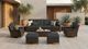 Fully Assembled Ohana 11-Piece Summit Collection Outdoor Patio Wicker Seating Set, Oversized Swivel High-Back Armchairs with 6" RainShield Cushions