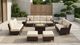 Fully Assembled Ohana 13-Piece Summit Collection Outdoor Patio Wicker Seating Set, Oversized High-Back Chairs with 6" RainShield Cushions
