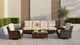 Fully Assembled Ohana 7-Piece Summit Collection Outdoor Patio Wicker Seating Set, Oversized Swivel High-Back Armchairs with 6" RainShield Cushions