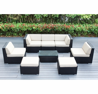 Beautiful Outdoor Patio Wicker Furniture Deep Seating 8pc Couch