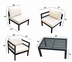 Fully Assembled Ohana Depot 9 Piece Outdoor Patio Aluminum Furniture Set with 6-inch Rainshield Cushions