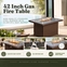 Fully Assembled Ohana Summit 8-Piece Outdoor Wicker Furniture Set, Swivel Rocking Club Chairs with 6-Inch RainShield Cushions and 42-Inch Gas Fire Pit Table