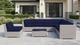 Fully Assembled Rainshield Patio Furniture 8 Piece L-Shape Sectional with 6 inch Water Protection Cushions