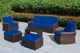 Ohana Depot 8 Piece Outdoor Patio Wicker Furniture Oversize Seating Set with High Tall Back & 6 inch Rainshield Cushions - Now at $1979