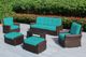 Ohana Depot 8 Piece Outdoor Patio Wicker Furniture Oversize Seating Set with High Tall Back & 6 inch Rainshield Cushions - Now at $1979