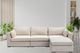 Ohana Vela 4 Piece Upholstered Modular L-Shaped Deep Seating Sectional with Ottoman