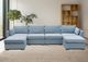 Ohana Vela 6 Piece Fully Assembled Upholstered Modular U-shaped Deep Seating Sectional with Ottomans