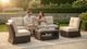 Ohana Luxury Rainshield Outdoor Patio 7-Piece Oversized Seating Set - Tall Back with 6 Inch Rainshield cushion