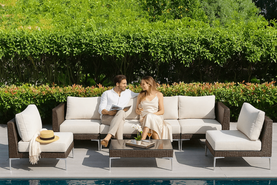 Ohana  Premium Rainshield Patio  Furniture - Oversized Seating Set with Tall High Back & 6 inch Sunbrella Cushions