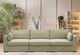 Vela 3 Piece Upholstered Modular Deep Seating Sofa