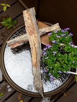 Asymmetrical Rough Faced Granite Wall Cross  