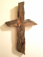 Black and Apricot Granite  Wall Cross 2 - Broken Edges