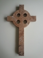 Celtic Wall Cross - Travertine 