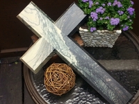 Eagle Feather Granite Wall Cross, Angled Cut