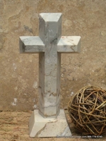 Granite Angled Cut Cross-  Gray, Off  White and Tan Colorations