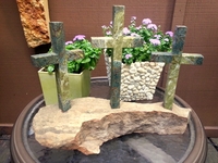 Granite Three Cross on Limestone 