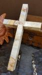 Granite Wall Cross - Gold, Ivory and Silver Gray