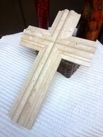 Ivory Travertine  Profile Wall Cross