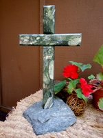 Jurassic Green Marinacci Granite Cross on Rock Jurassic Green Marinacci Granite Cross on Rock