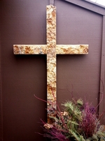 Oversized Reclaimed Texas Limestone Wall Cross 