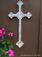 Oversized Travertine Wall Cross - Indoor or Outdoor 24 inch