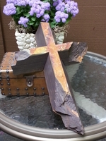 Plum Creek Angled Wall Cross- Angled Cut, Broken Edges