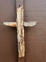 Rough Granite Wall Cross - Golden Red, Ivory and Gray I