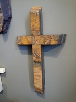 Shist Stone Wall Cross- Angled Ends