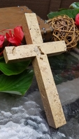 Small Wall Cross-  Travertine