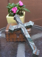 Soapstone Wall Cross With Copper Color