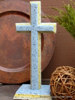 Standing Candy Colored Cross - Blue, Yellow and Green 