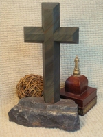 Standing, Tabletop  Cross- Gray Granite and Lake Superior Stone